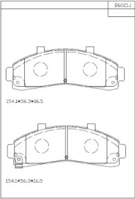 Комплект тормозных колодок (ASIMCO: KD6021)