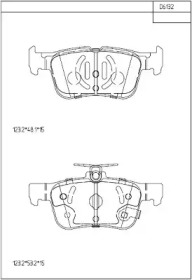 Комплект тормозных колодок (ASIMCO: KD6132)