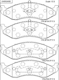 Комплект тормозных колодок (ASIMCO: KD6202)