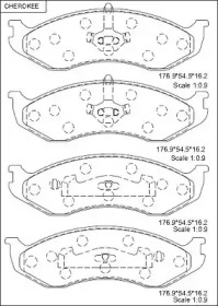 Комплект тормозных колодок (ASIMCO: KD6204N)