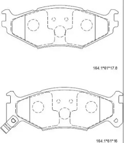 Комплект тормозных колодок (ASIMCO: KD6301)