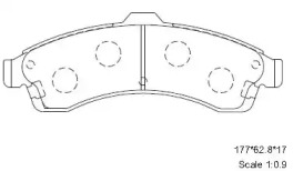 Комплект тормозных колодок (ASIMCO: KD6303)