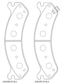 Комплект тормозных колодок (ASIMCO: KD6307)