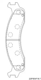 Комплект тормозных колодок (ASIMCO: KD6332)