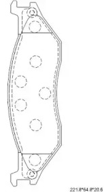 Комплект тормозных колодок (ASIMCO: KD6334)