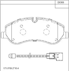 Комплект тормозных колодок (ASIMCO: KD6368)