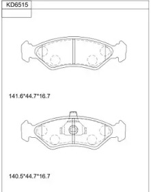 Комплект тормозных колодок (ASIMCO: KD6515)