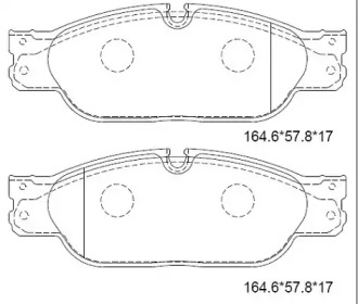 Комплект тормозных колодок (ASIMCO: KD6519)