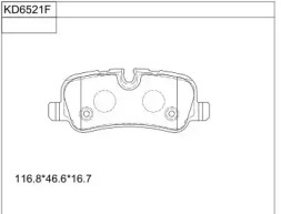 Комплект тормозных колодок (ASIMCO: KD6521F)