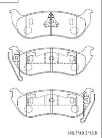 Комплект тормозных колодок (ASIMCO: KD6522)