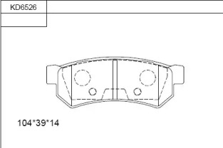 Комплект тормозных колодок (ASIMCO: KD6526)