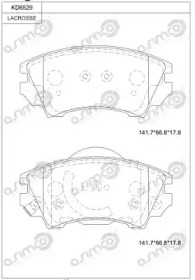 Комплект тормозных колодок (ASIMCO: KD6529)