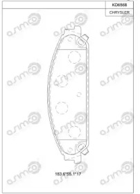 Комплект тормозных колодок (ASIMCO: KD6568)