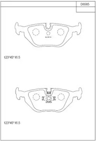 Комплект тормозных колодок (ASIMCO: KD6585)