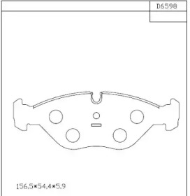 Комплект тормозных колодок (ASIMCO: KD6598)