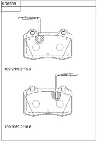 Комплект тормозных колодок (ASIMCO: KD6599)