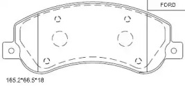 Комплект тормозных колодок (ASIMCO: KD6601)