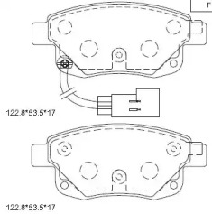 Комплект тормозных колодок (ASIMCO: KD6602)