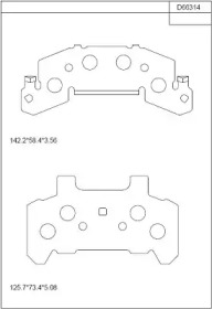 Комплект тормозных колодок (ASIMCO: KD66314)