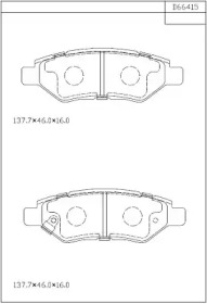 Комплект тормозных колодок (ASIMCO: KD66415)