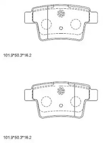 Комплект тормозных колодок (ASIMCO: KD6722)