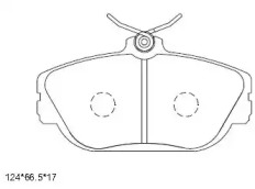 Комплект тормозных колодок (ASIMCO: KD6729)