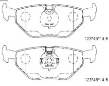 Комплект тормозных колодок (ASIMCO: KD6737)