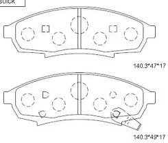 Комплект тормозных колодок (ASIMCO: KD6757)