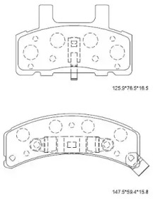 Комплект тормозных колодок (ASIMCO: KD6760)