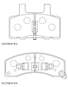 Комплект тормозных колодок (ASIMCO: KD6761)