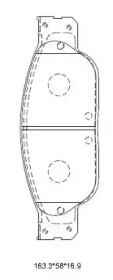 Комплект тормозных колодок (ASIMCO: KD6771)