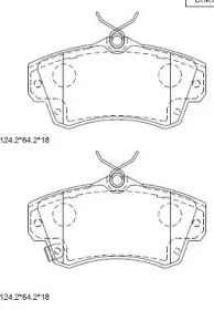 Комплект тормозных колодок (ASIMCO: KD6778)