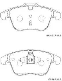 Комплект тормозных колодок (ASIMCO: KD6781)