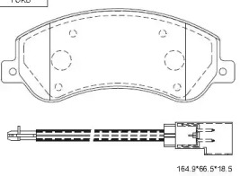 Комплект тормозных колодок (ASIMCO: KD6788)