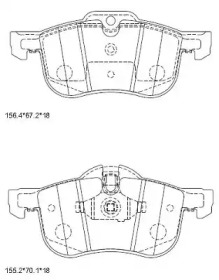 Комплект тормозных колодок (ASIMCO: KD6792)