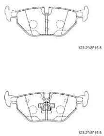 Комплект тормозных колодок (ASIMCO: KD6793)