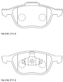 Комплект тормозных колодок (ASIMCO: KD6798)