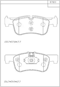 Комплект тормозных колодок (ASIMCO: KD7003)