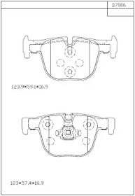 Комплект тормозных колодок (ASIMCO: KD7006)