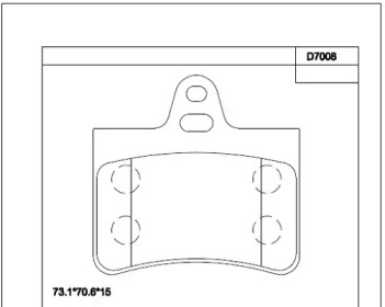 Комплект тормозных колодок (ASIMCO: KD7008)