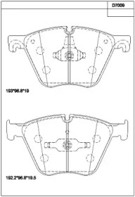 Комплект тормозных колодок (ASIMCO: KD7009)