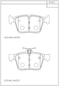 Комплект тормозных колодок (ASIMCO: KD7021)