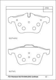 Комплект тормозных колодок (ASIMCO: KD7024)