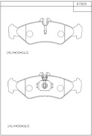 Комплект тормозных колодок (ASIMCO: KD7028)