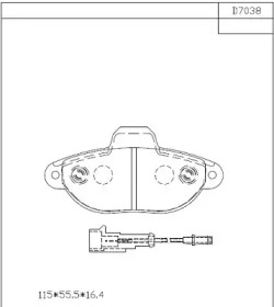 Комплект тормозных колодок (ASIMCO: KD7038)