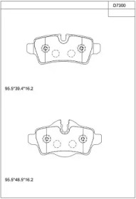 Комплект тормозных колодок (ASIMCO: KD7300)