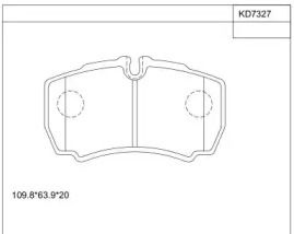 Комплект тормозных колодок (ASIMCO: KD7327)