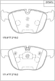 Комплект тормозных колодок (ASIMCO: KD7347)