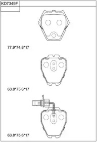 Комплект тормозных колодок (ASIMCO: KD7349F)