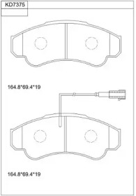 Комплект тормозных колодок (ASIMCO: KD7375)